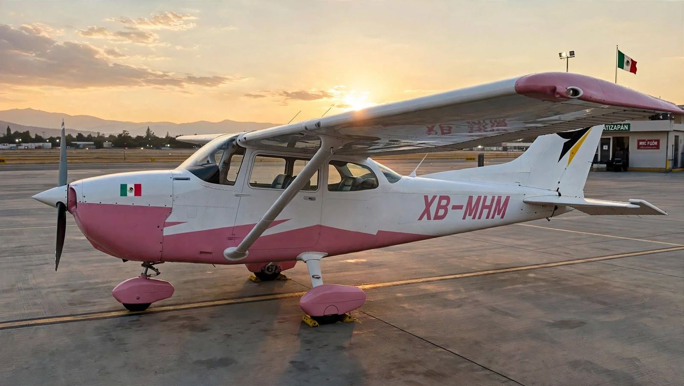 Avión XB-MHM en plataforma